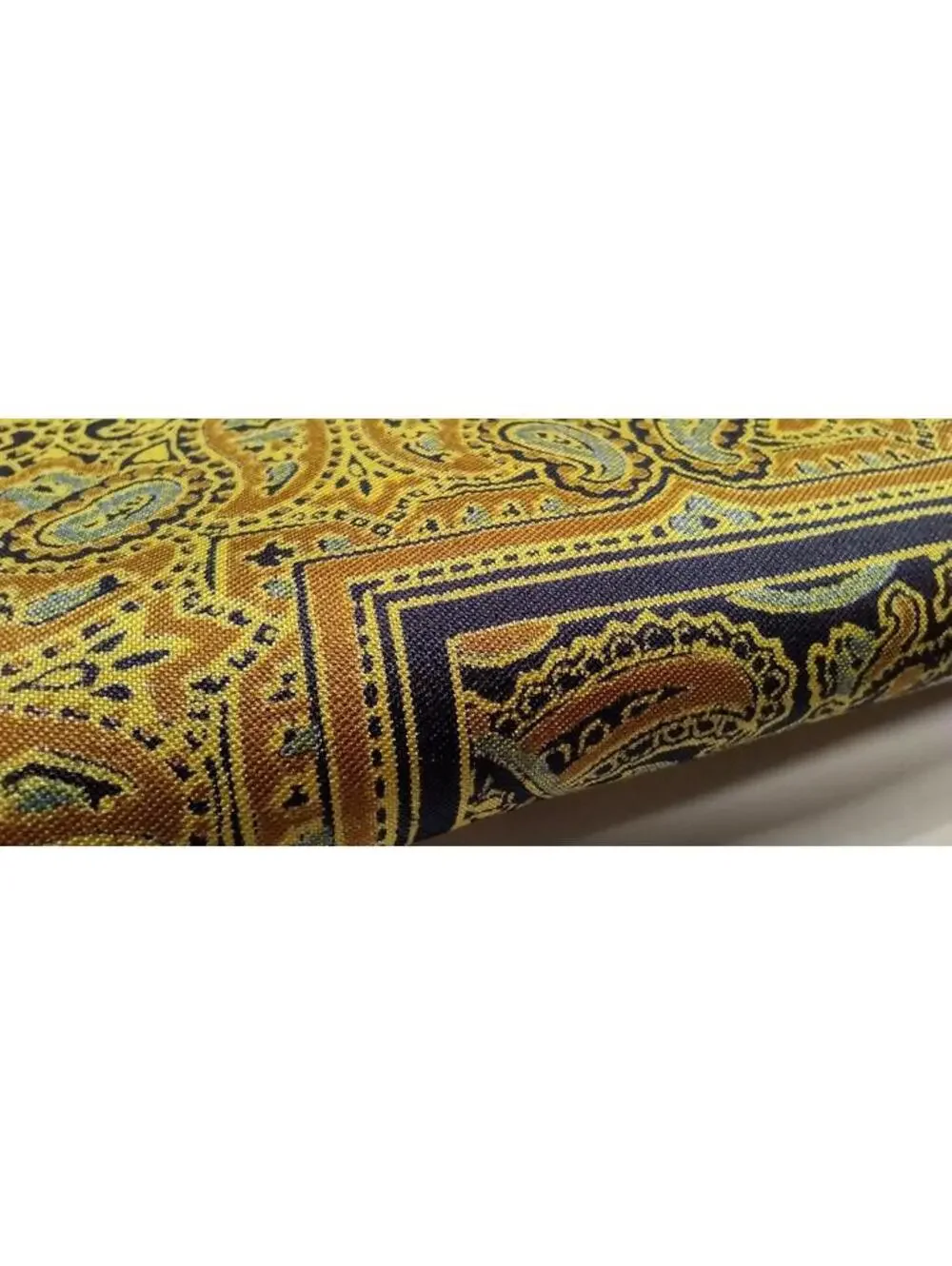 30s Silk Handkerchief Art Nouveau Paisley Hand Printed Almost Antique ENGLAND
